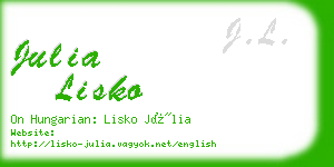 julia lisko business card